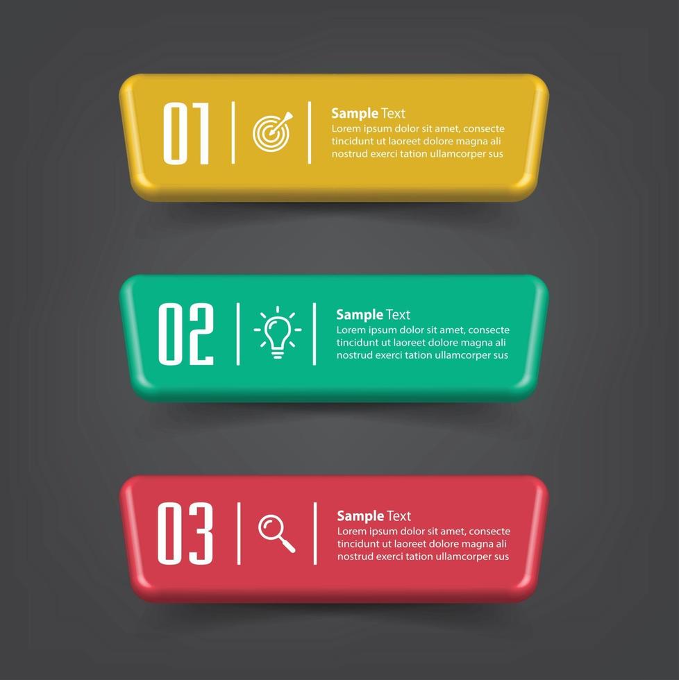 modern text box template banner Infographics vector