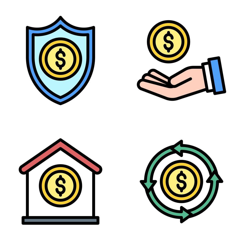 Security of payment icon set Payment related vector