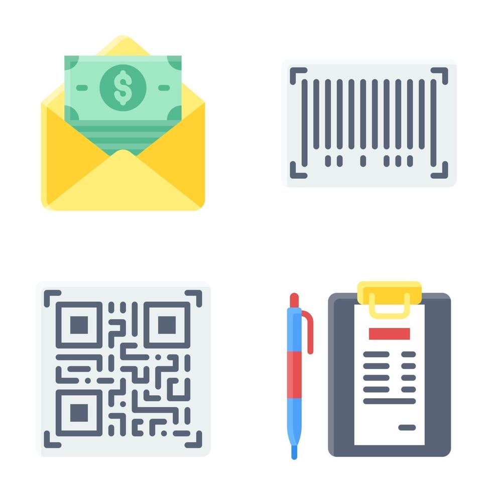 Barcode and QR code icon Payment related vector