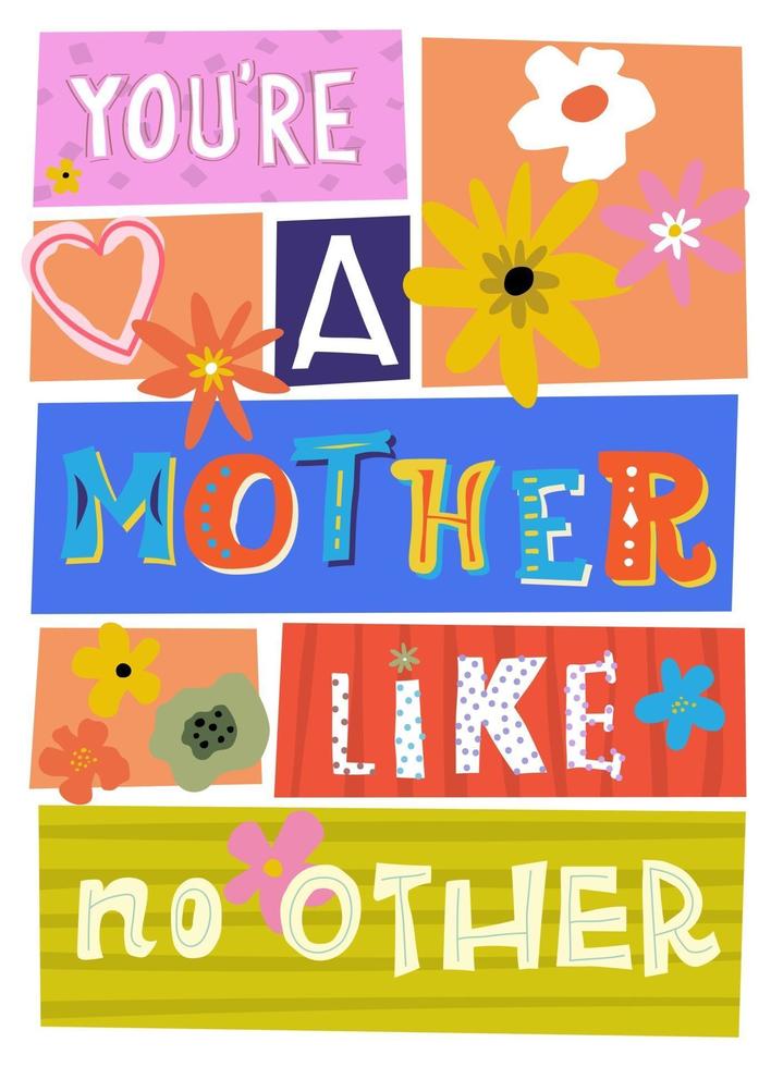 Happy Mothers Day Greeting Card Poster Flyer vector