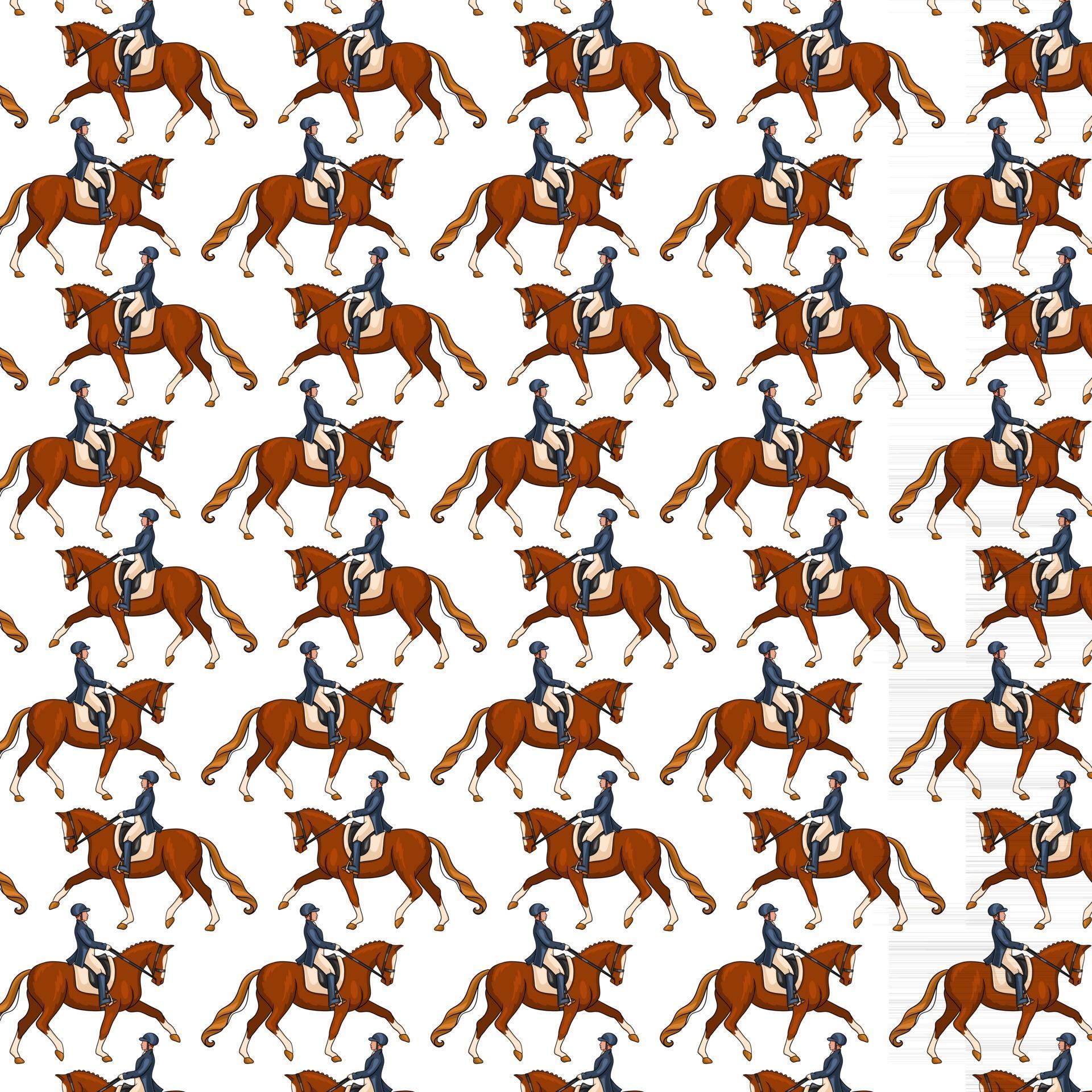 Horseback Riding Seamless Pattern Woman Riding a Horse 2435608 Vector