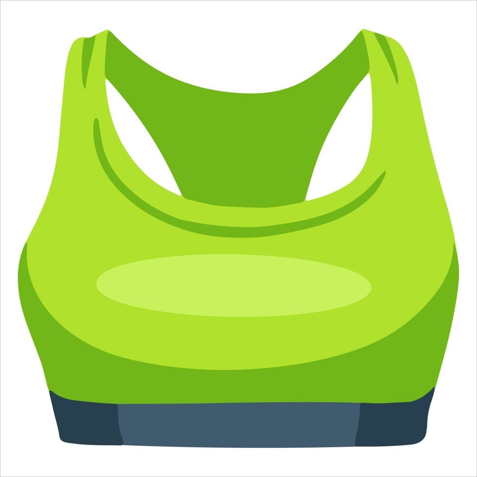 top para chándal de fitness parte superior para clases de fitness y yoga estilo de dibujos animados vector