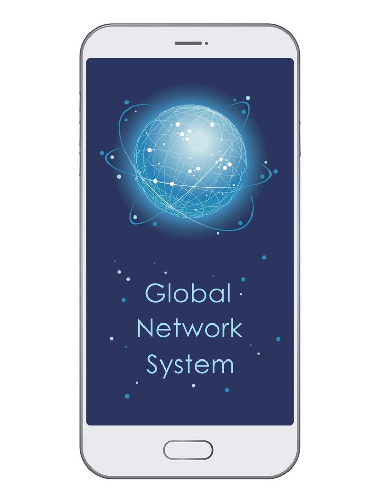 Global Network System Vector Concept Illustration