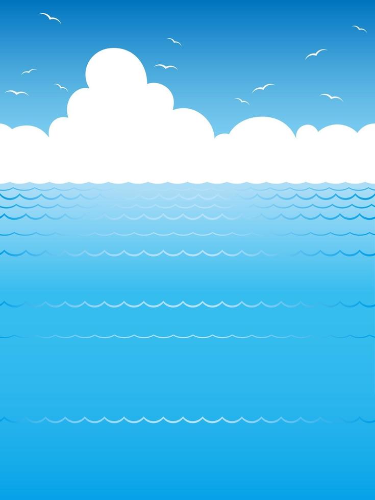Ocean View Background With Text Space vector