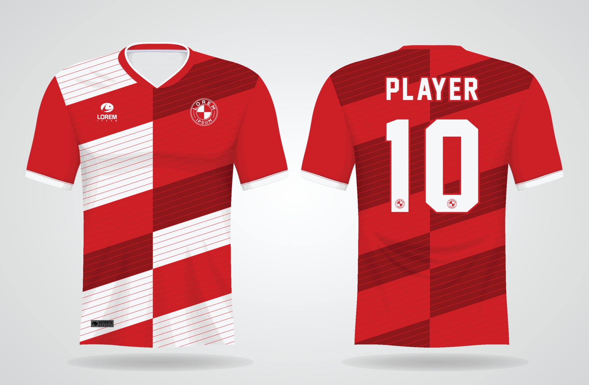red white sports jersey template for team and Soccer design 2436316 Vector Art at Vecteezy