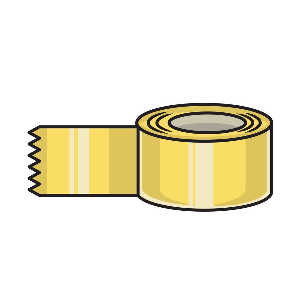 yellow tape illustration office and school supplies illustration vector