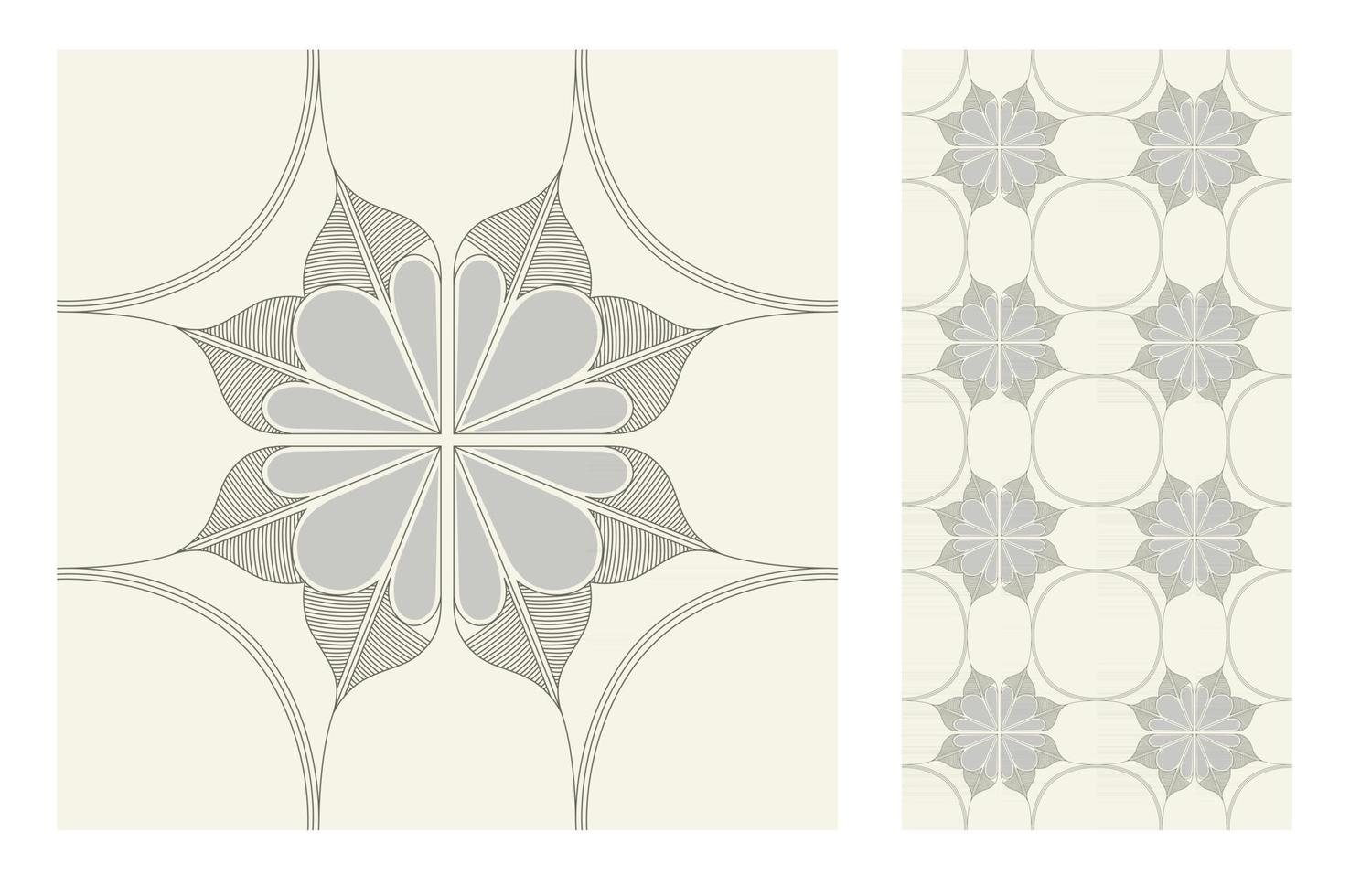 vintage tiles patterns antique seamless vector