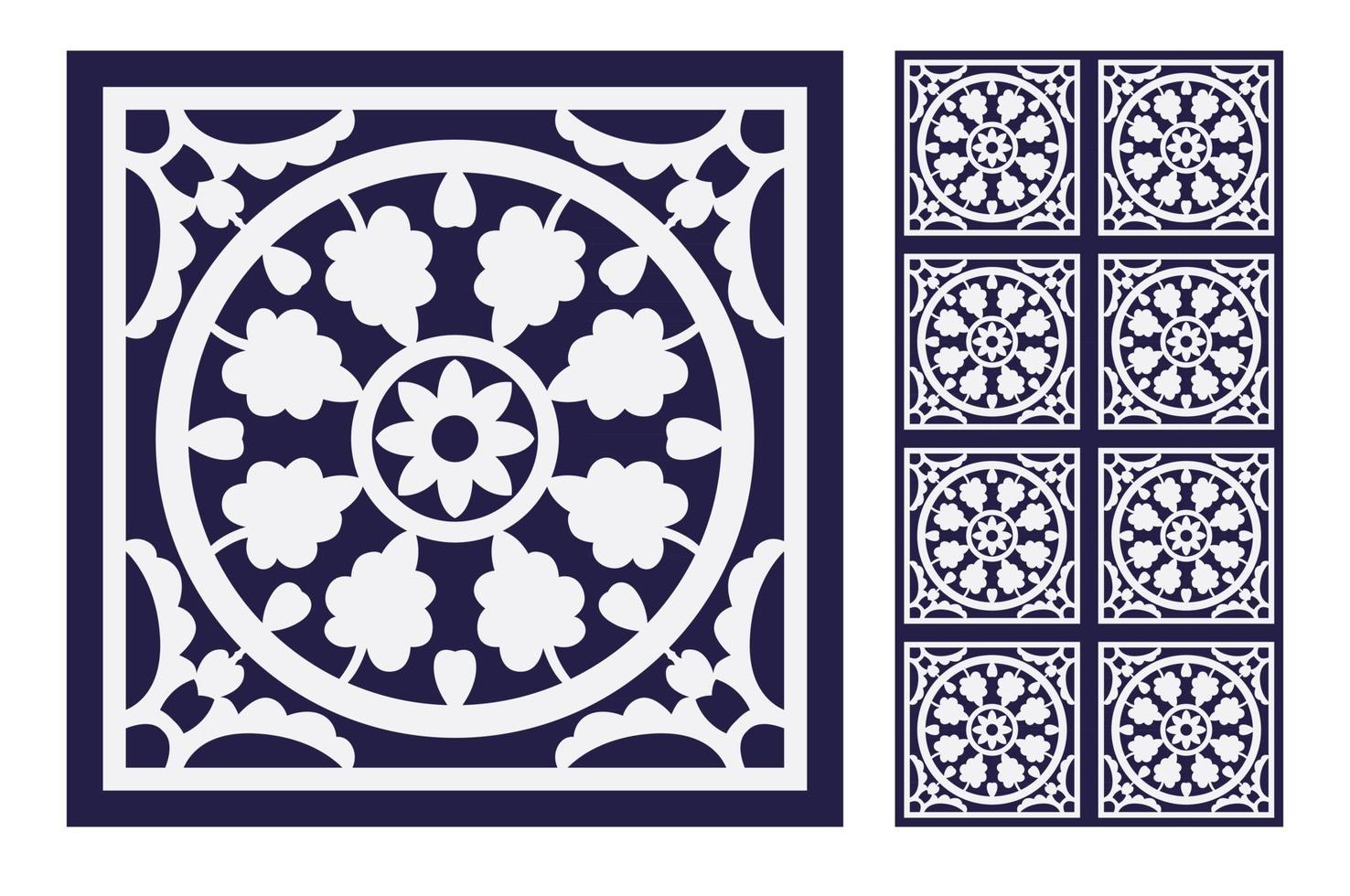 vintage tiles patterns antique seamless design vector