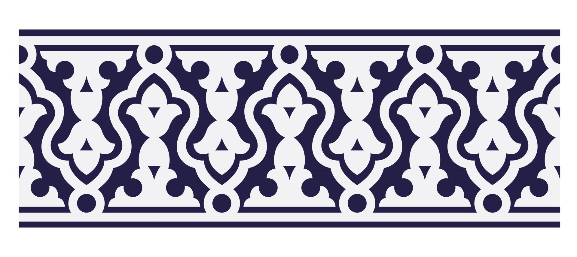 vintage tiles patterns antique seamless design vector