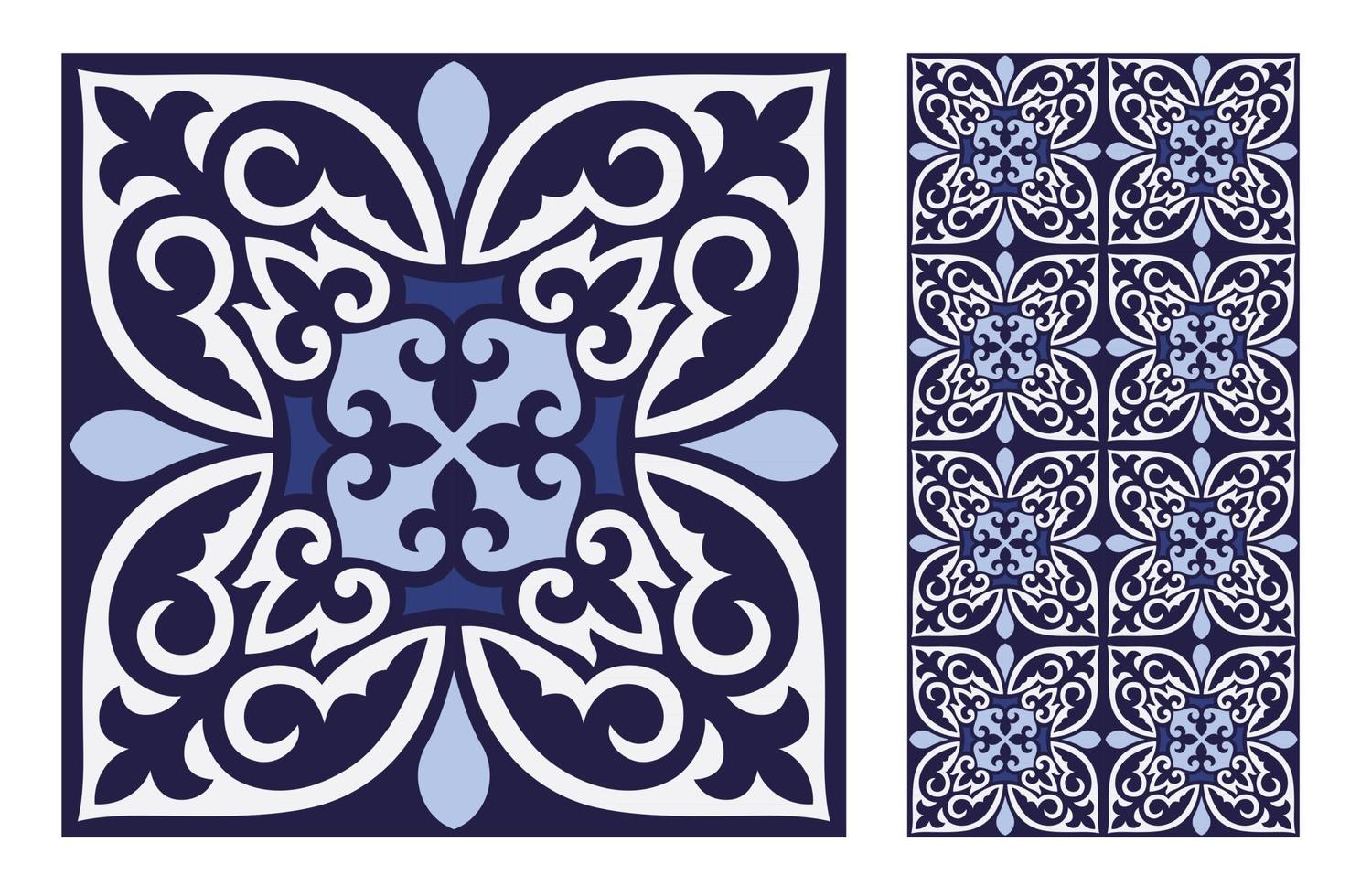 patrones de azulejos vintage antiguo sin costura vector