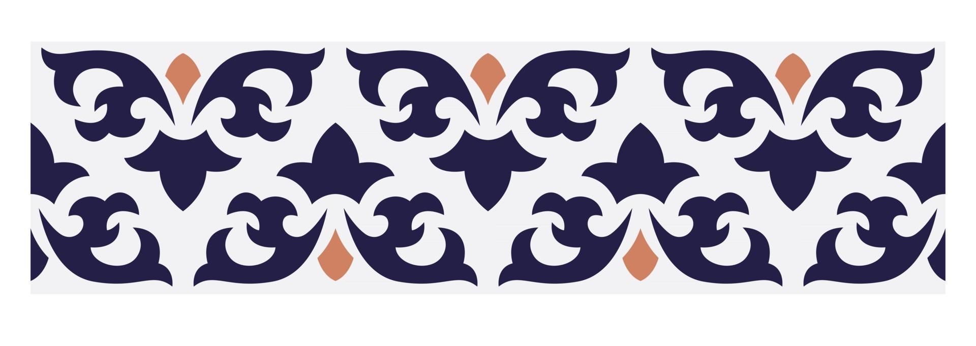 vintage tiles patterns antique seamless design vector