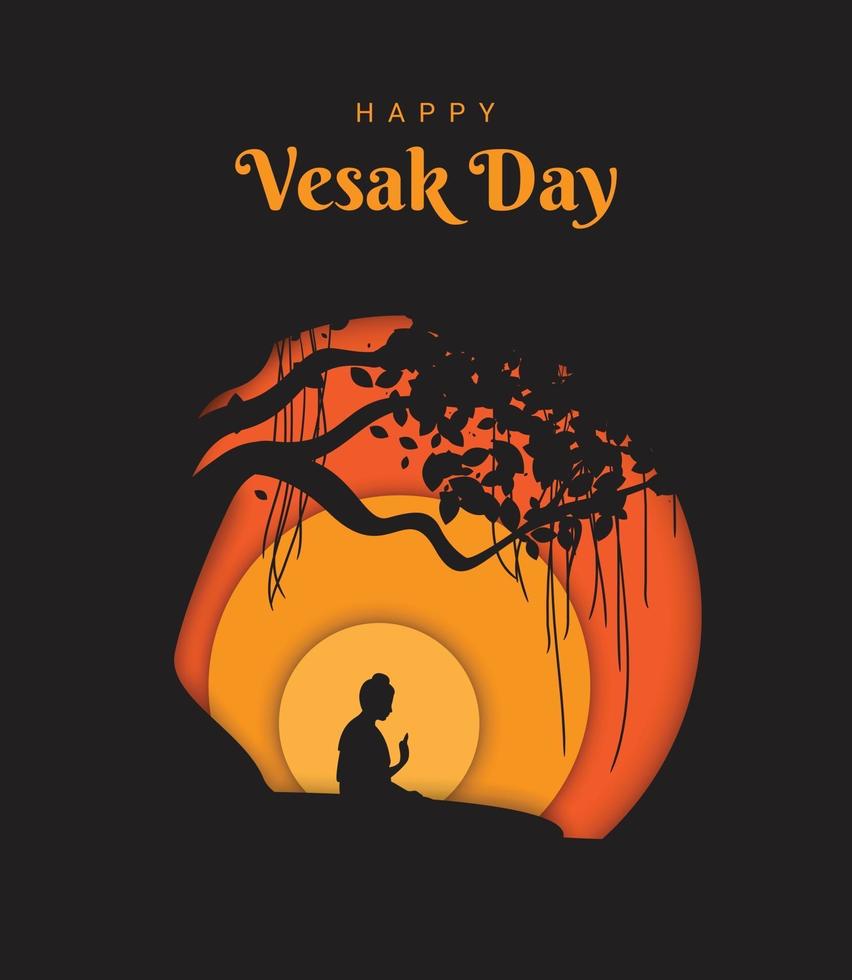 feliz dia de vesak vector