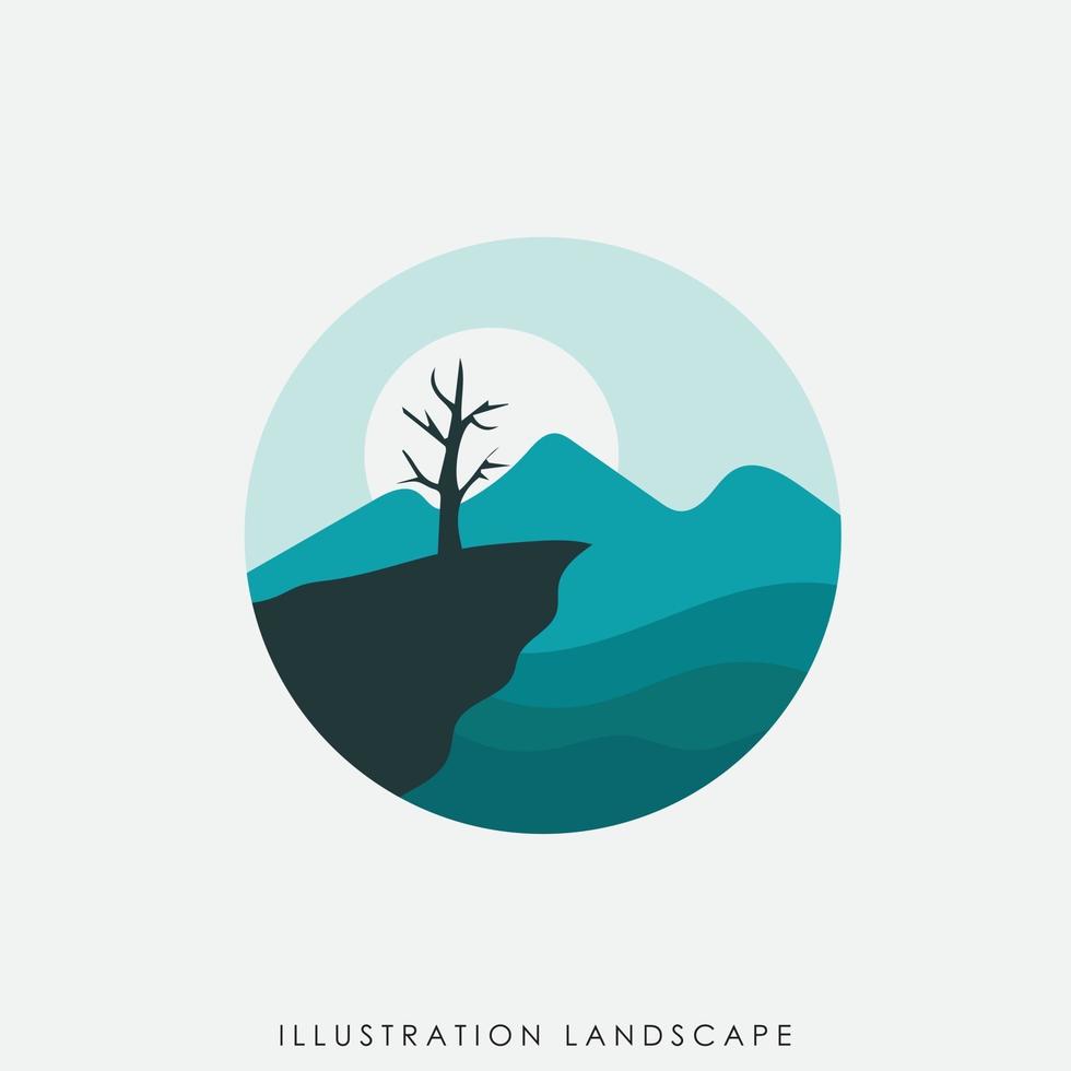 diseño de ilustración de paisaje vector