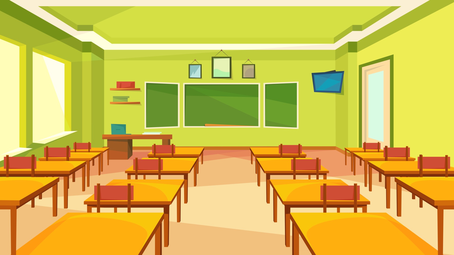 Empty classroom with blackboard 2437174 Vector Art at Vecteezy Empty classroom with blackboard 2437174 Vector Art at Vecteezy