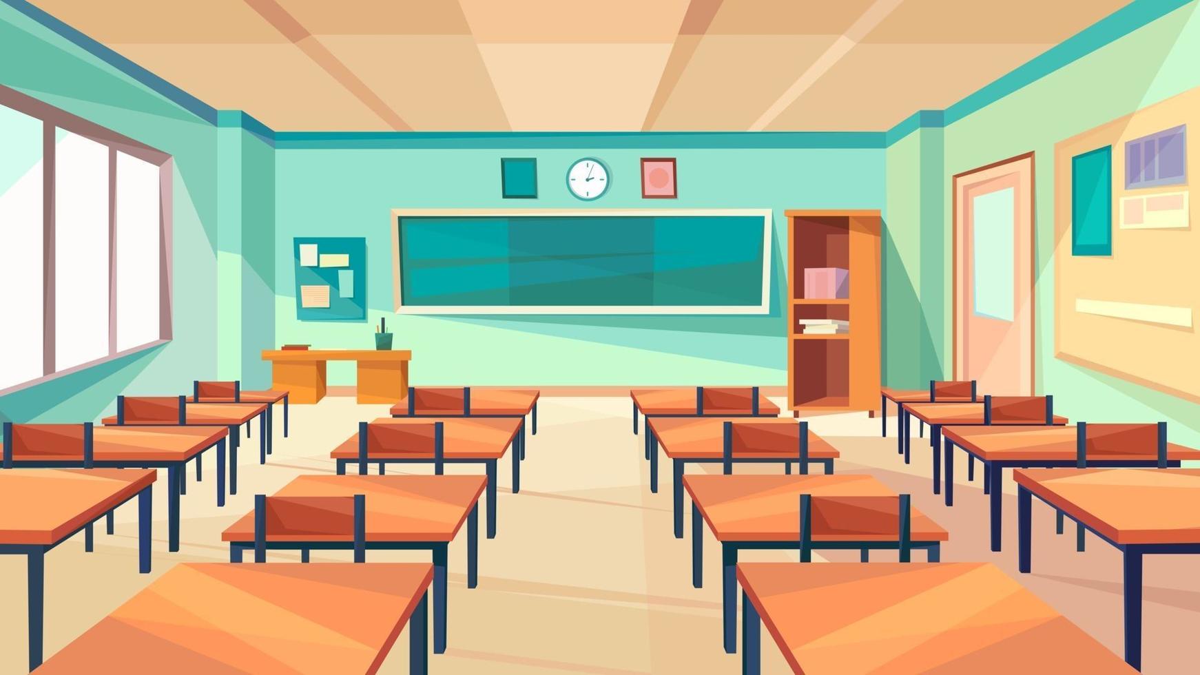 Classic school interior vector