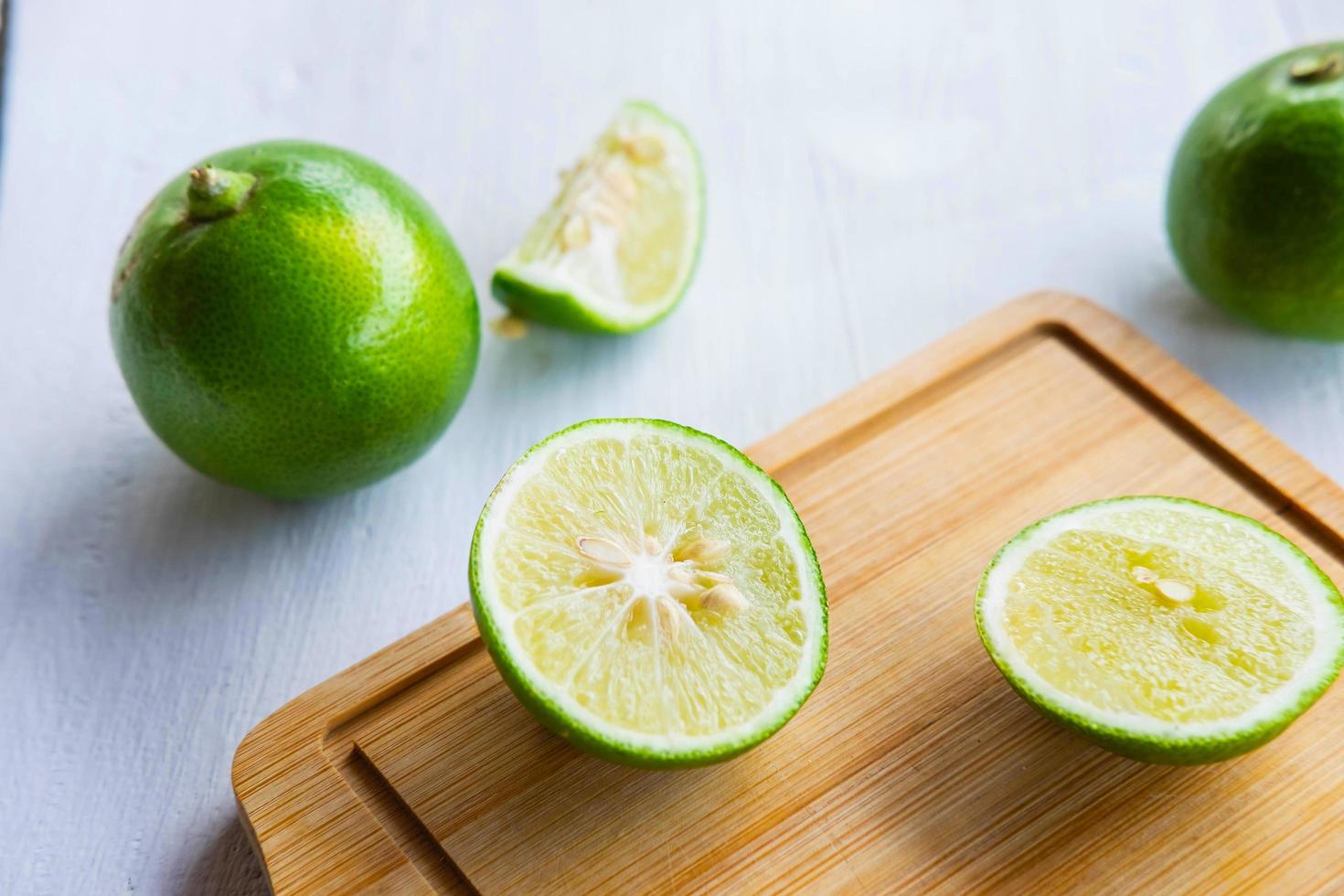 Fresh lemon sliced photo