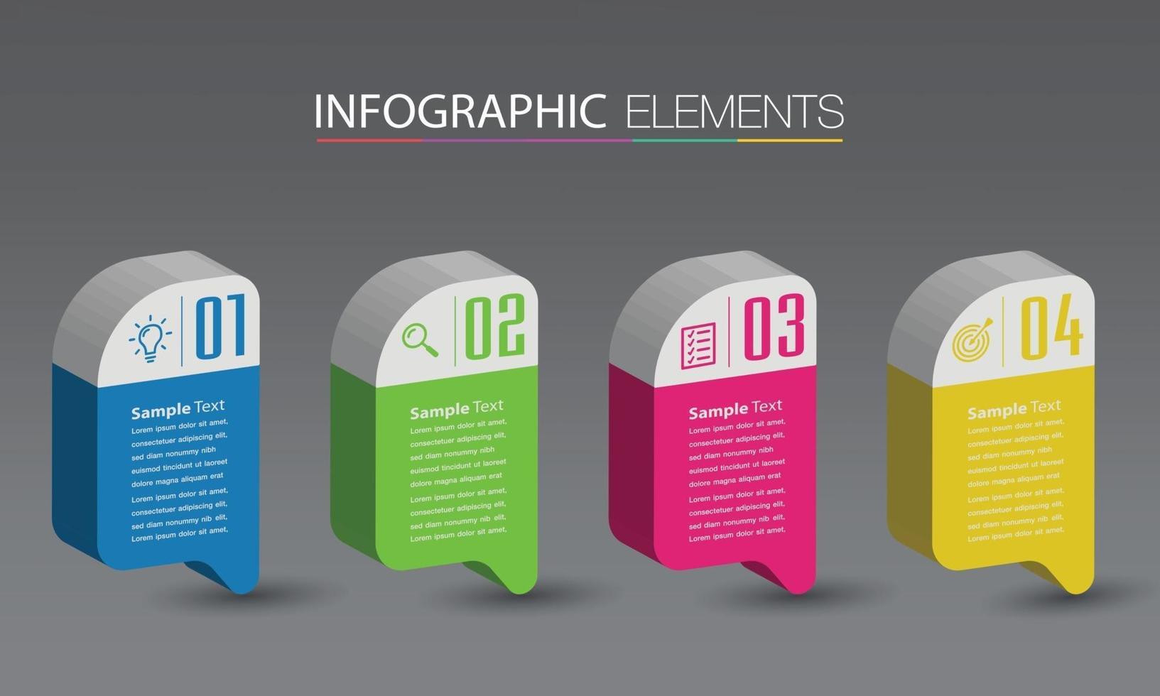modern text box template banner Infographics vector