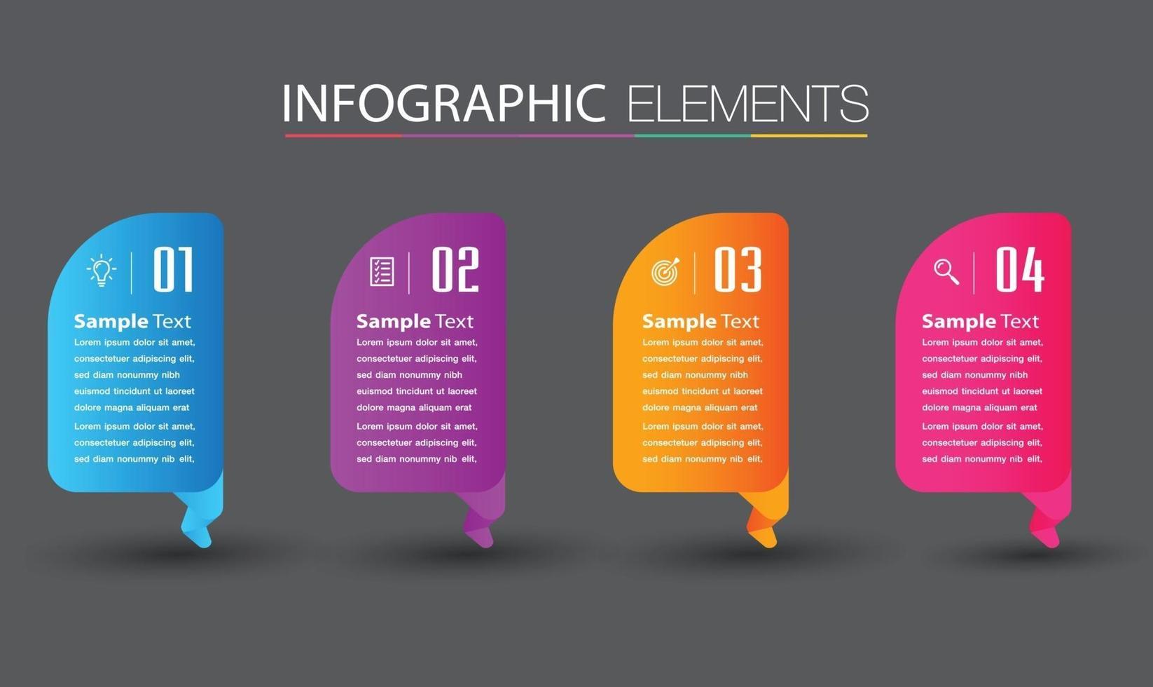 modern text box template banner Infographics vector
