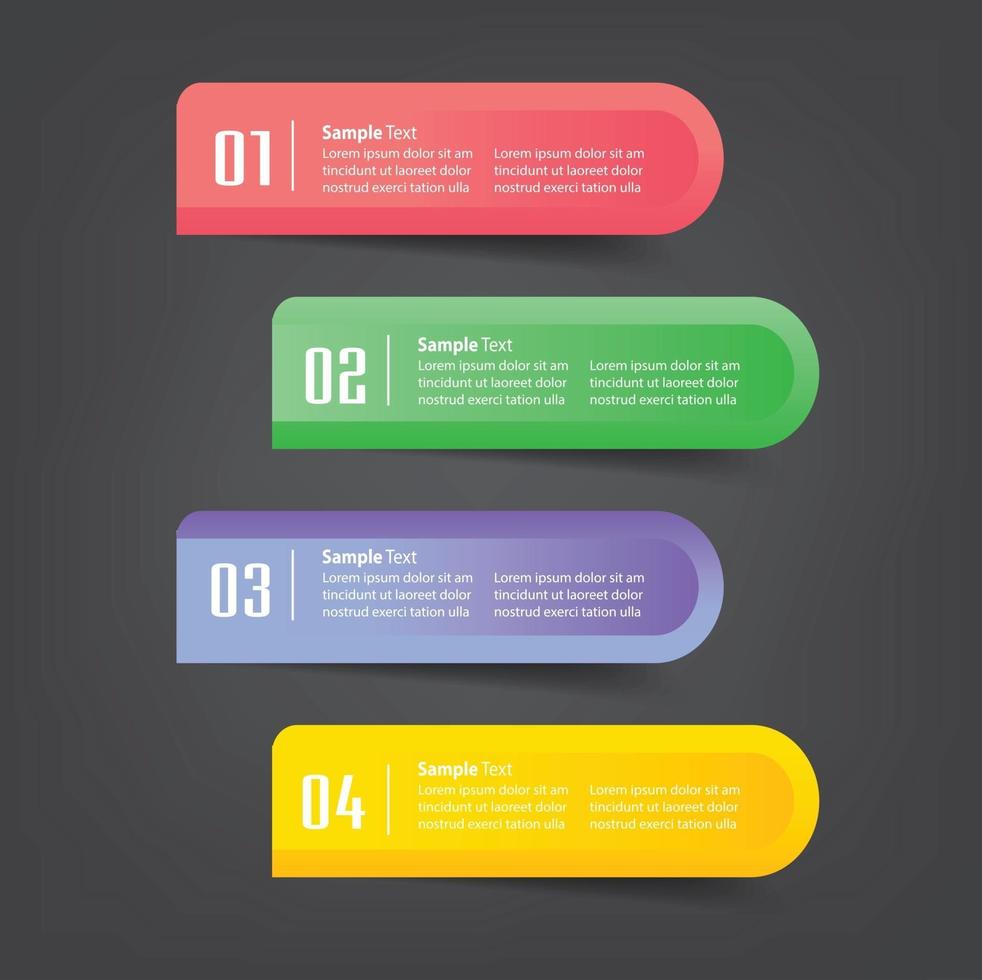 modern text box template banner Infographics vector