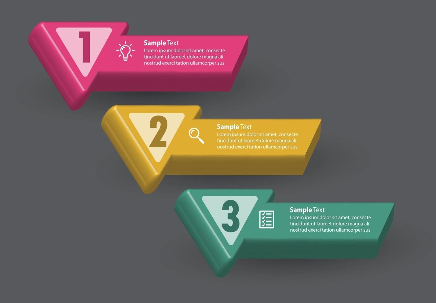 modern text box template banner Infographics vector