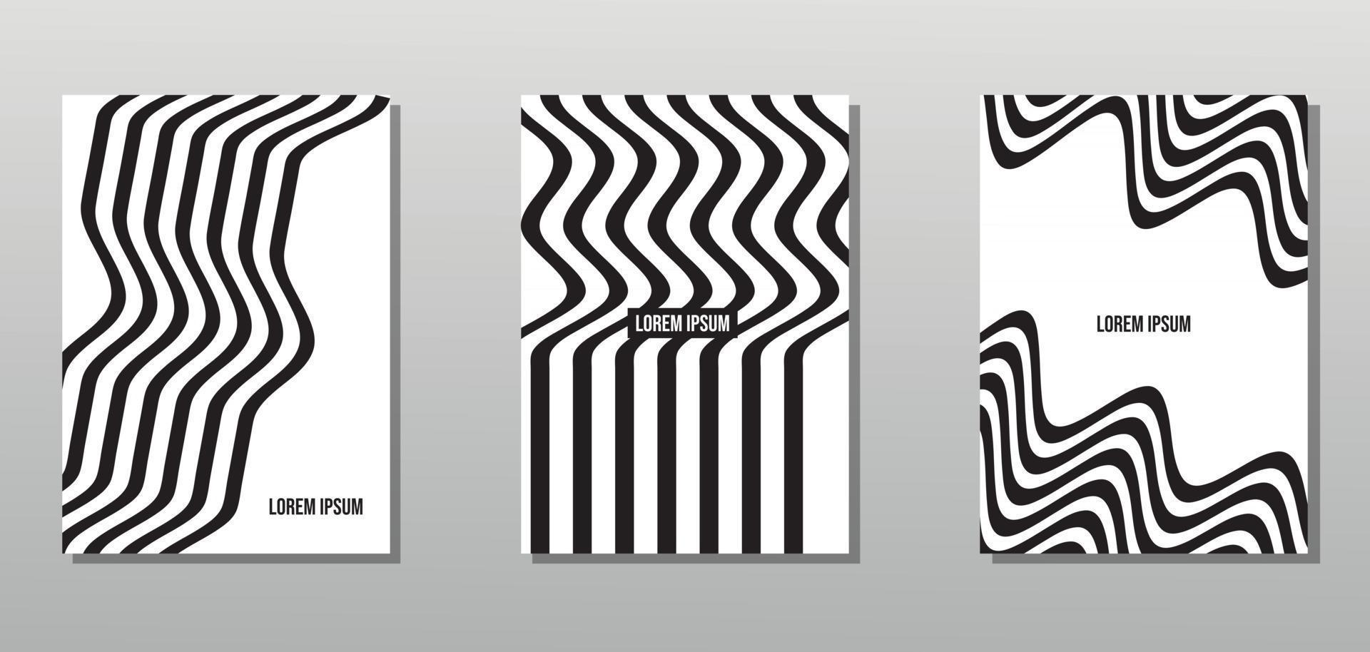 Wavy Line Poster Design vector