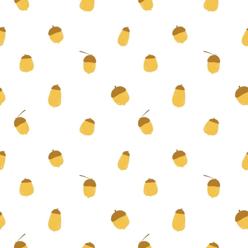 Acorn seamless pattern vector
