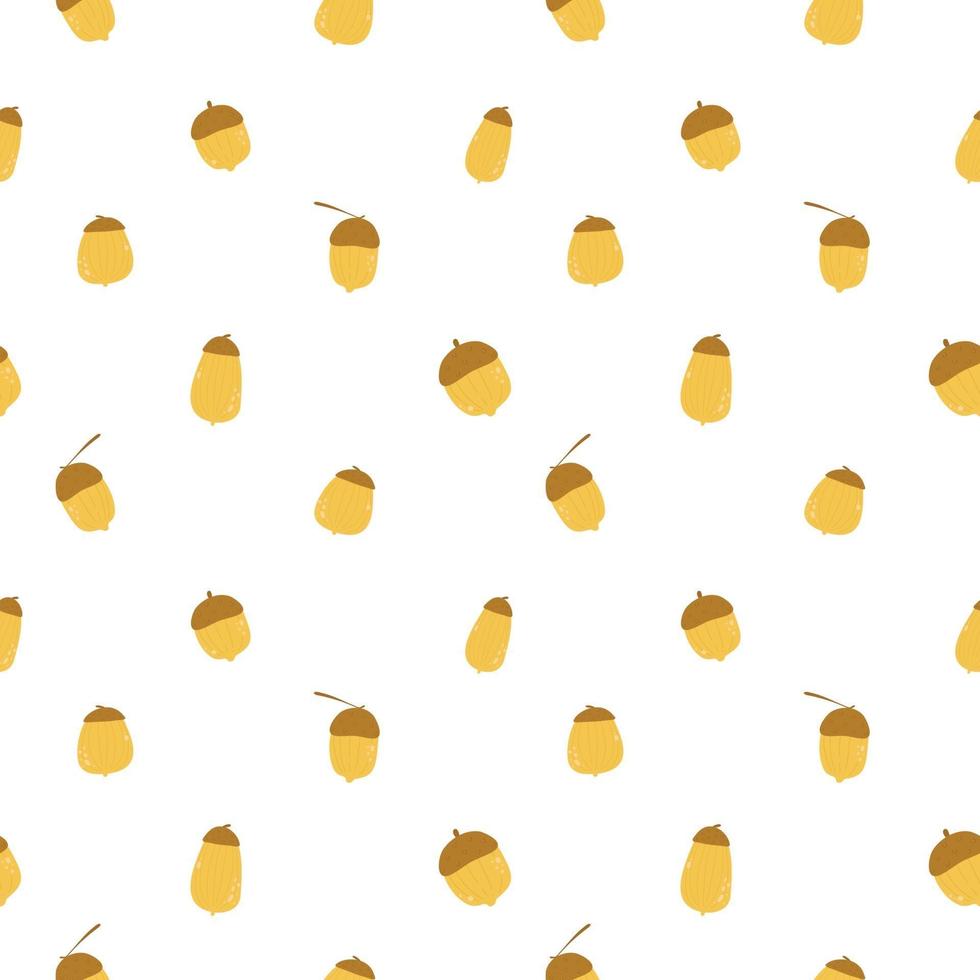 Acorn seamless pattern vector