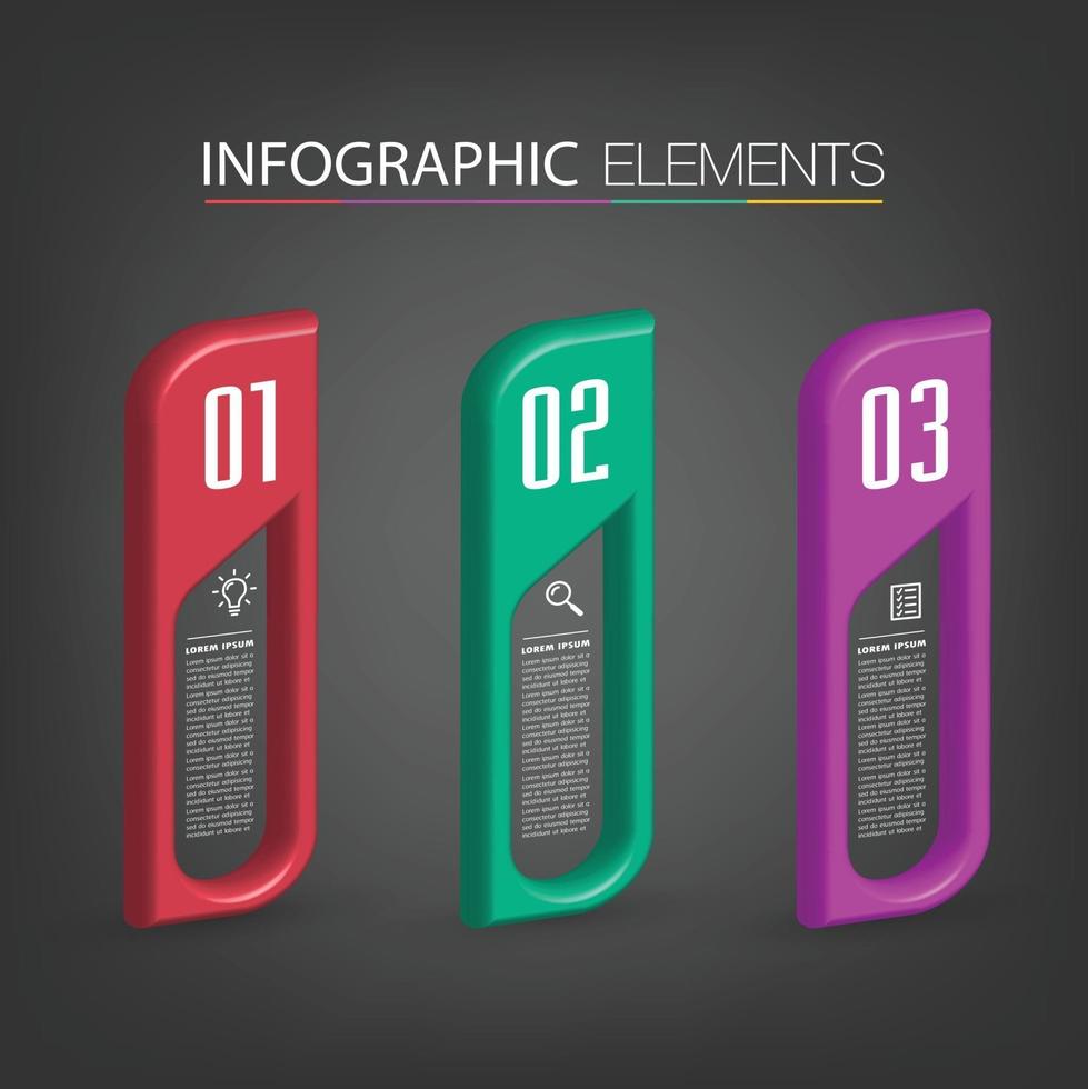 modern text box template banner Infographics vector