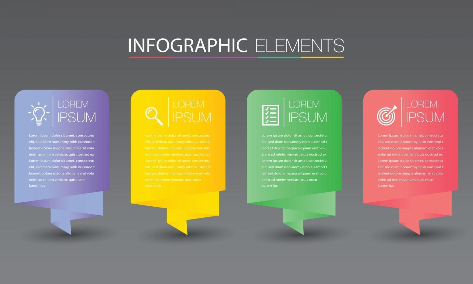 modern text box template banner Infographics vector