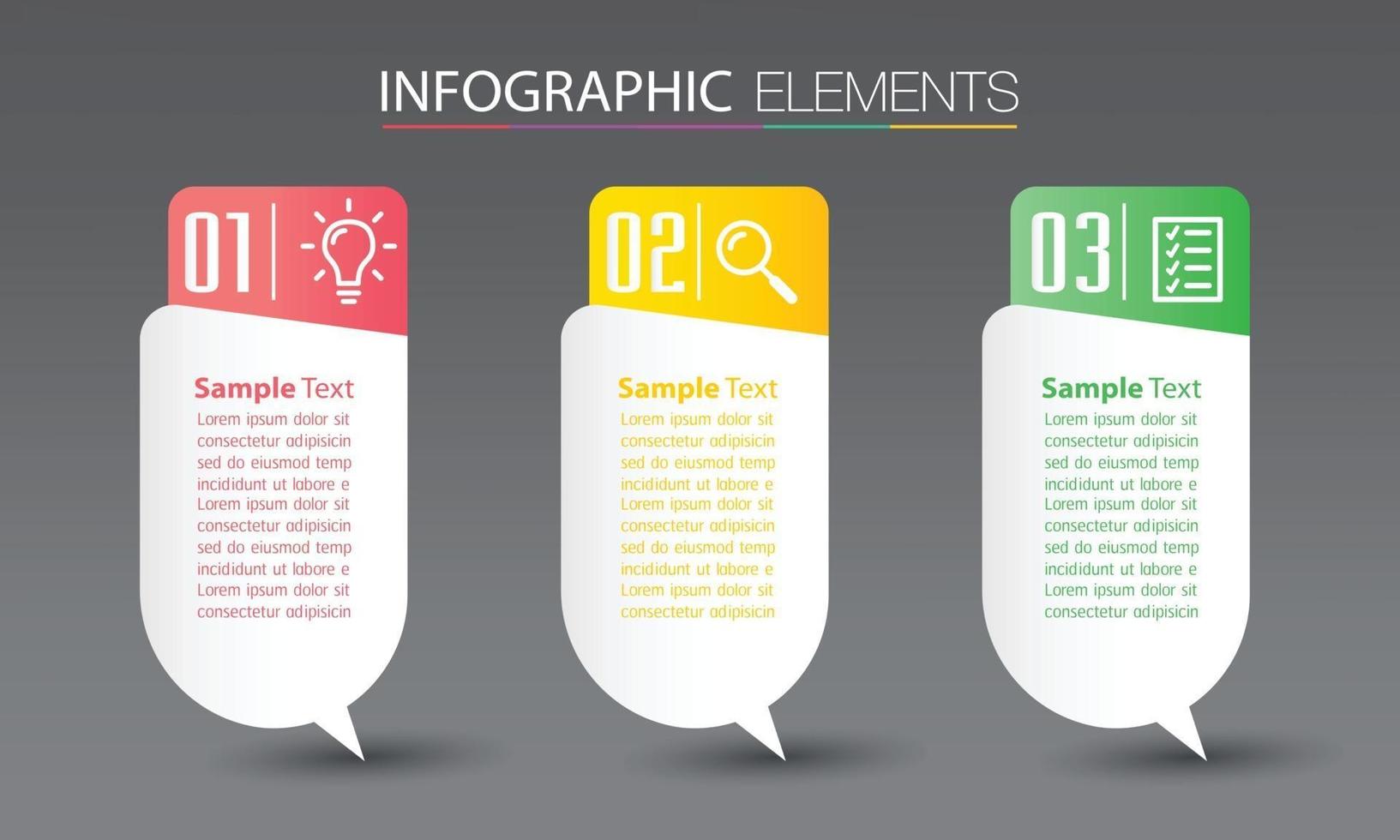 modern text box template banner Infographics vector