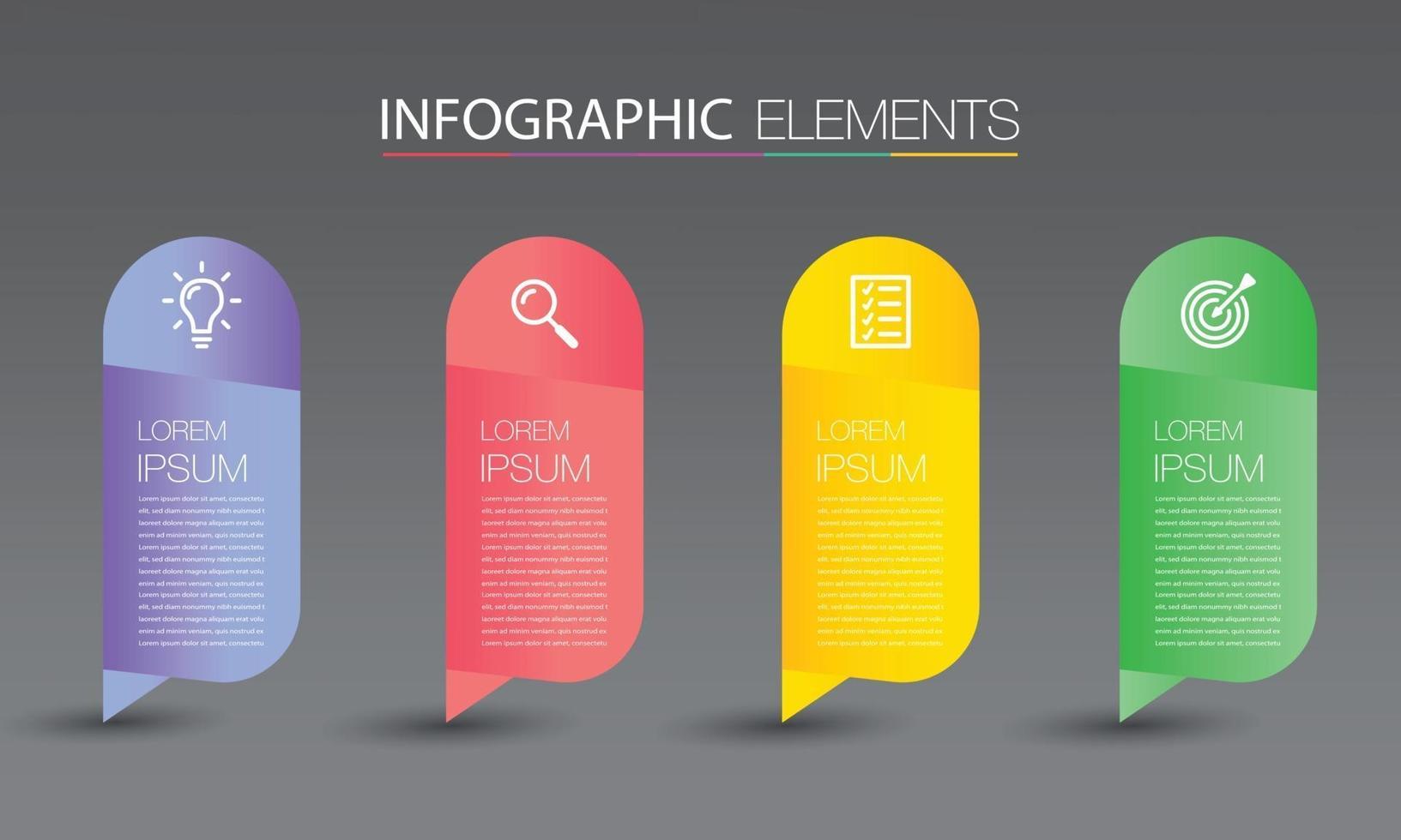 modern text box template banner Infographics vector