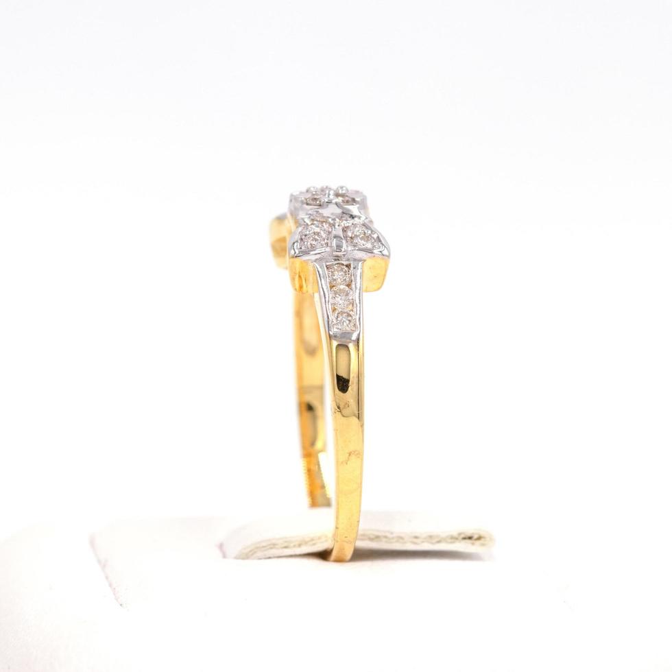 Diamond ring 9k gold photo