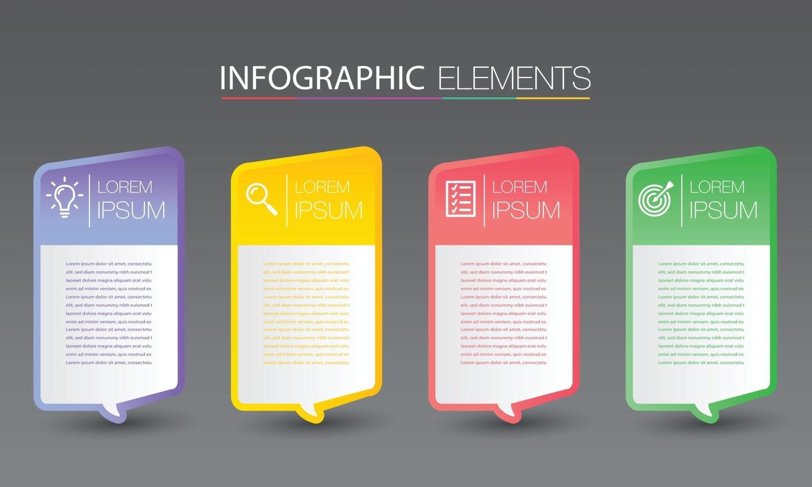 modern text box template banner Infographics vector
