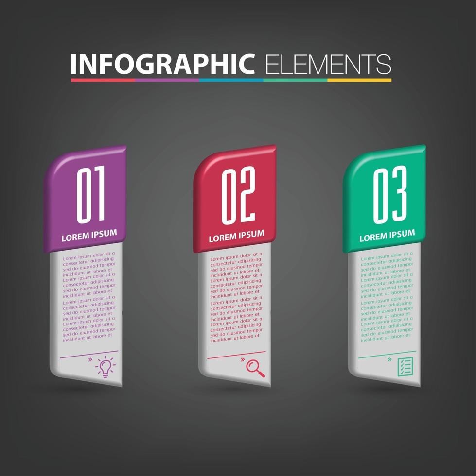 modern text box template banner Infographics vector