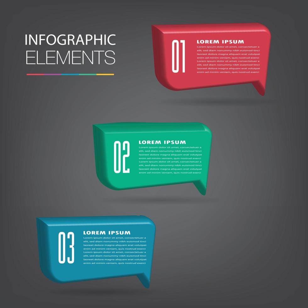 modern text box template banner Infographics vector