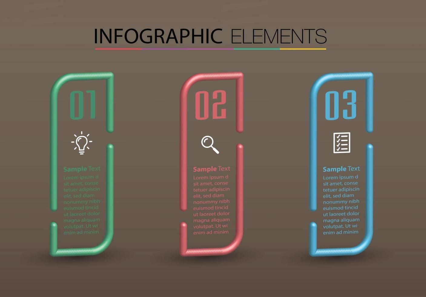 modern text box template banner Infographics vector