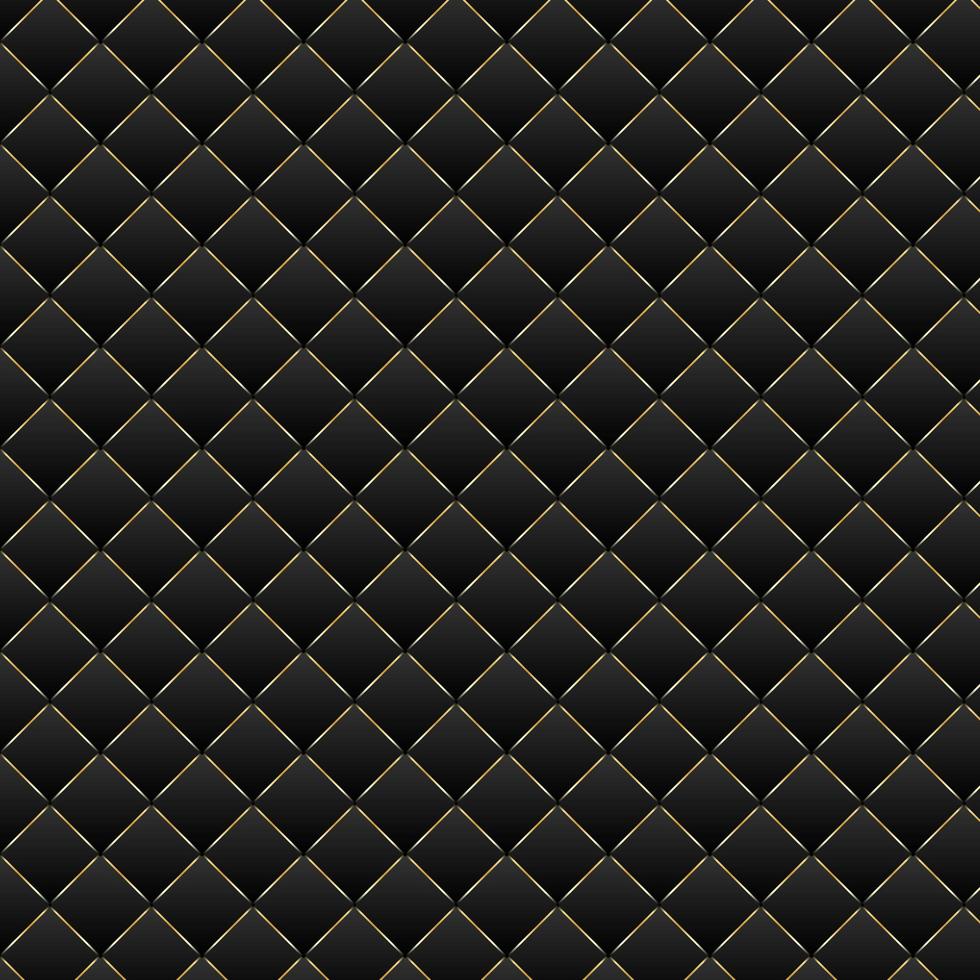 fondo negro de lujo. Textura de patrón de cuadrados geométricos oscuros. vector