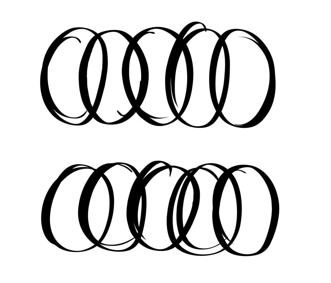 Abstract scribble circles background vector