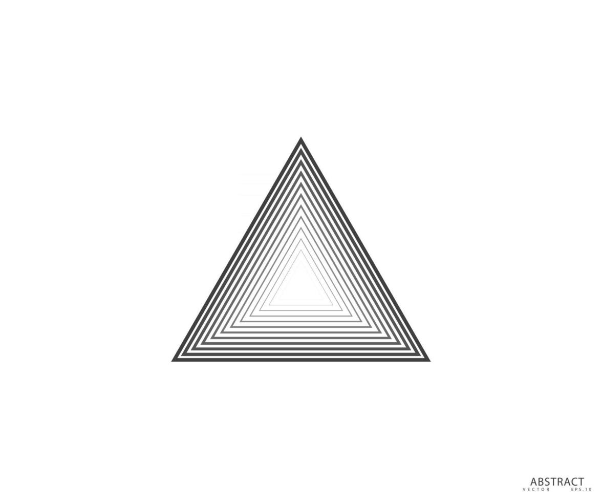 forma de pirámide de diseño de línea triangular vector