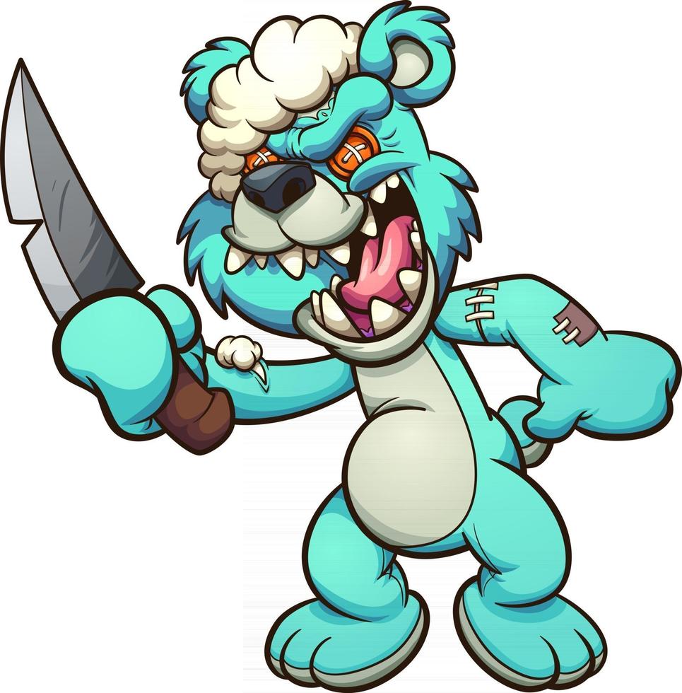 Evil Teddy bear vector
