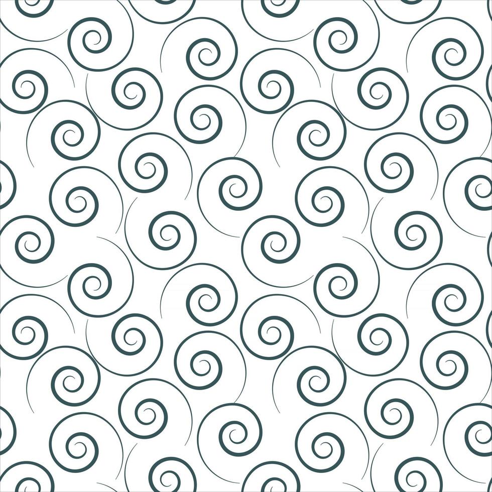mless linear pattern with thin curl lines and scrolls vector