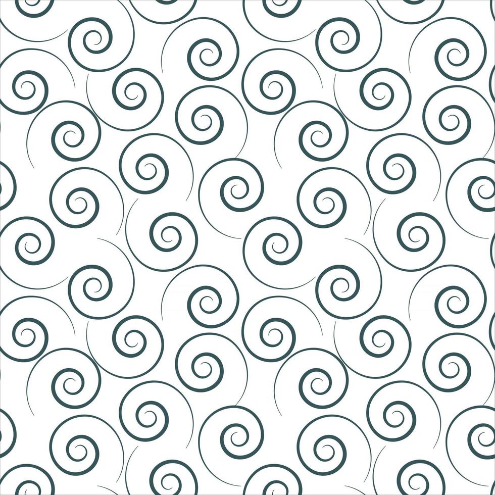 mless linear pattern with thin curl lines and scrolls vector