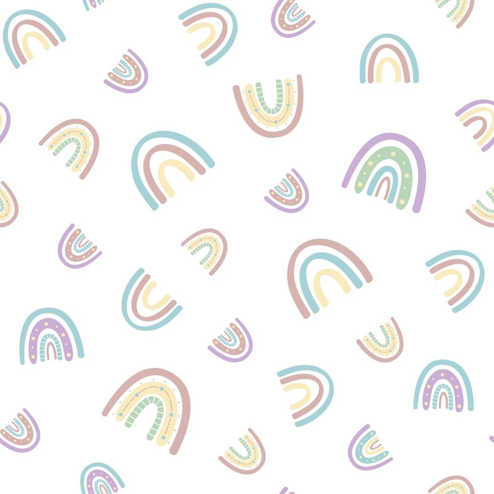 Abstract colorful rainbow seamless pattern. Vector illustration