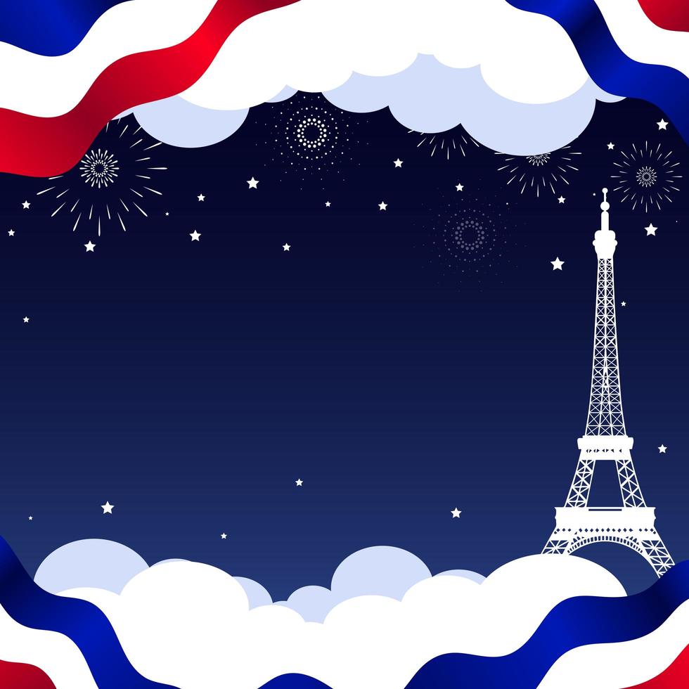 Happy Bastille Day Background vector