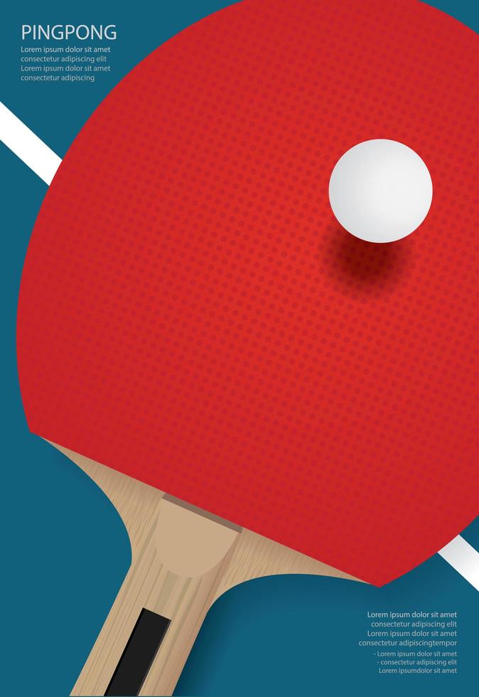 Pingpong Poster Template Vector Illustration