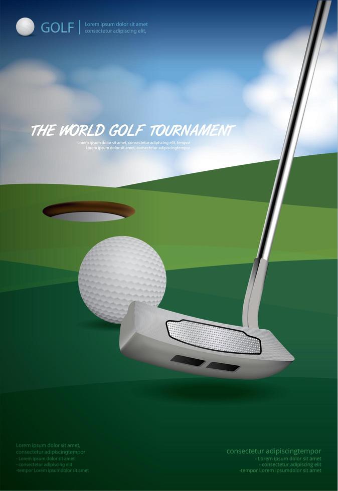 Poster Golf Championship Vector Illustration