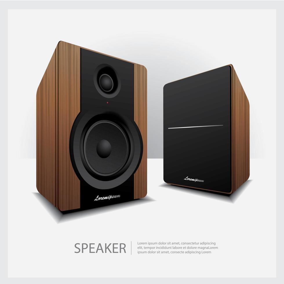 Speakers isolated vector illustration set