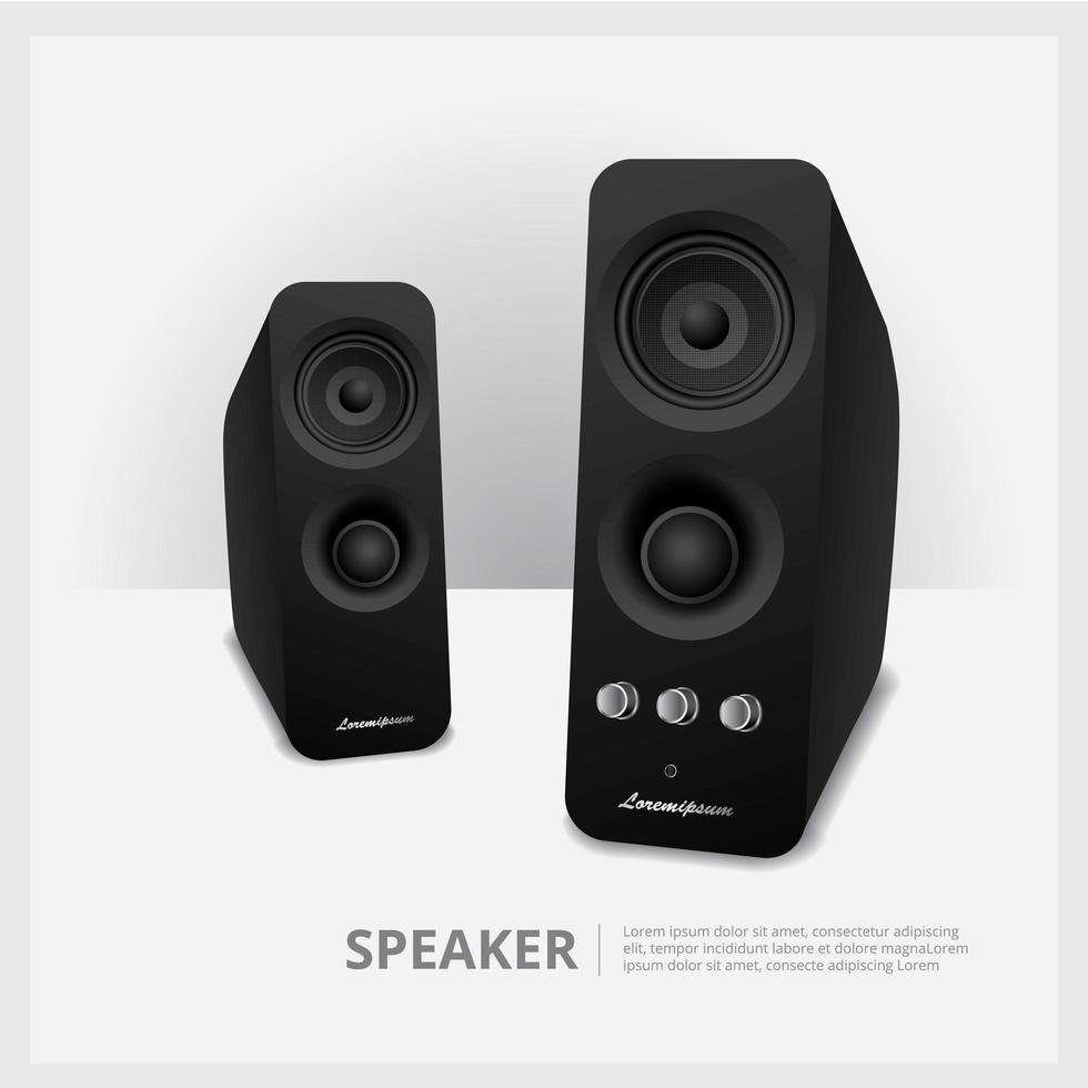 Speakers isolated vector illustration set