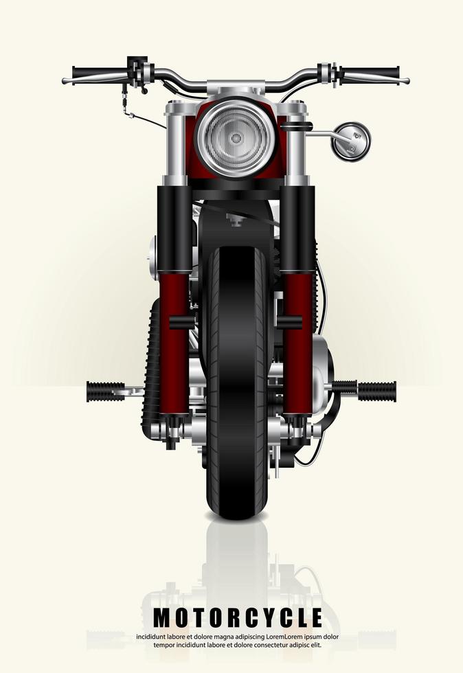 cartel chopper motocicleta aislado ilustración vectorial vector