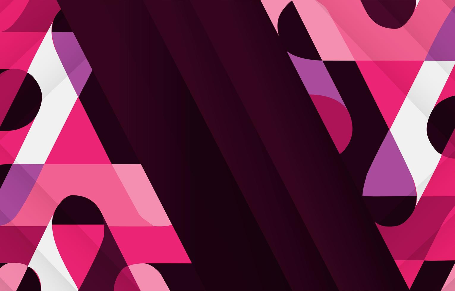 Modern Diagonal Pink Rounded Shapes Background vector